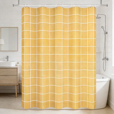 Ensemble de rideau de douche Modern Grid