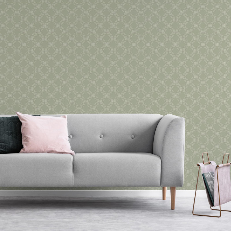 Superfresco Easy Serpentine Geometric Wallpaper, Green