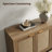Boho TV Stand With 4 Rattan Storage Cabinets,  Farmhouse TV Entertainment Center For Tvs Up To 65''-1549530151