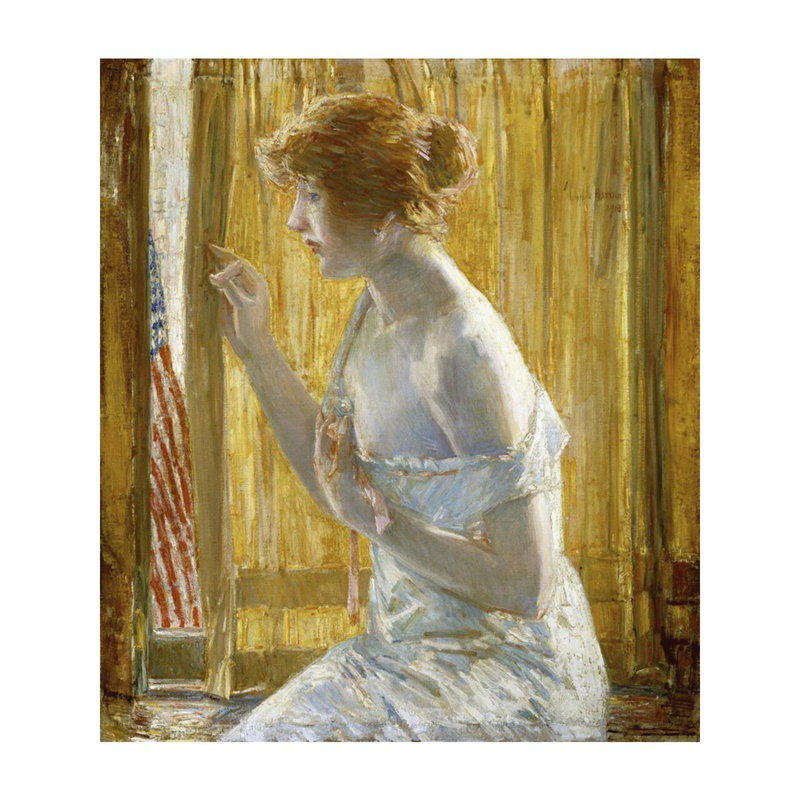 Garçons marchant par Childe Hassam - Estampe numérique, H 40 po x l 32 po