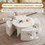 75cm White Round Coffee Table Set with 4 Stools