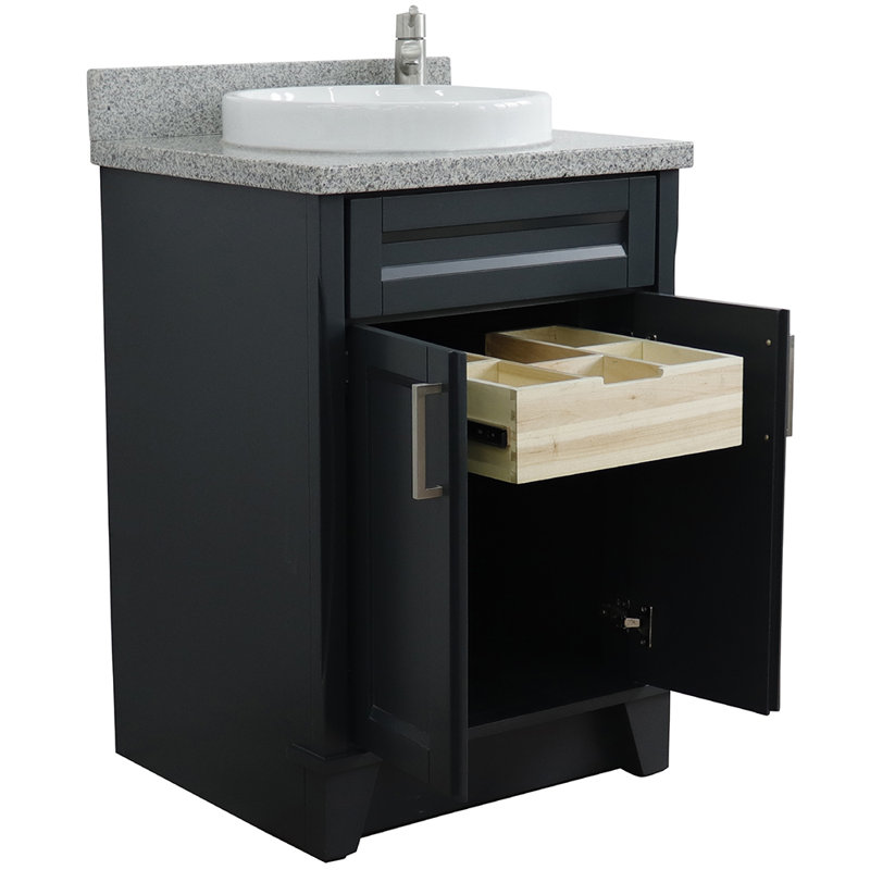 Ensemble de meuble-lavabo simple 25 po, Gris
