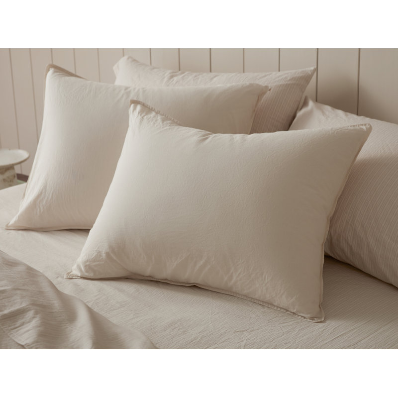 Organic Crinkled Percale Sham, Undyed, Standard