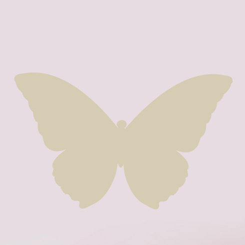 Adhésif décoratif papillon, Beige