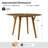 Germa Mid-Century Modern 45" Round Dining Table with Solid Wood Legs-372850188