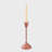 Hand-Painted Dusty Pink Aluminum Taper Candle Holder-1574520815