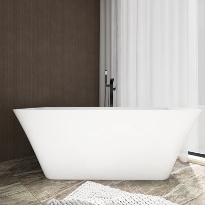 59'' x 29.52'' Freestanding Soaking Acrylic Bathtub