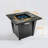 Marenna Square Steel Propane / Liquefied Petroleum Gas Smokeless Fire Pit Table