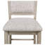 Chaises à hauteur de comptoir (2), sièges et dossiers rembourrés gris / beige / brun clair, repose-pieds, fabrication en bois pour la salle à manger (2 pièces) en thème, dossier de siège, bois-7121487-7121484