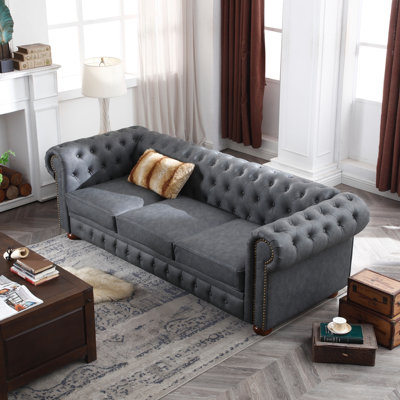 Culita 88.5'' Rolled Arms Chesterfield Sofa, Classic Chesterfield Sofa -  Alcott HillÂ®, B454E5081CEB4ED7B441F137CAAF2346