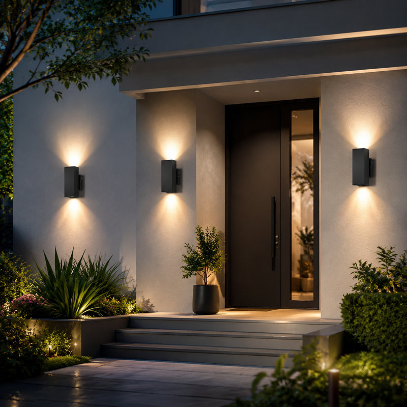 4-Pack LED Dusk to Dawn Outdoor Wall Light with Aluminum, IP65 Waterproof Outdoor Wall Sconce, Modern Wall Lantern for Patio, Doorway, Garage