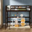 Lit mezzanine en bois peu encombrant, design espresso moderne pour la famille