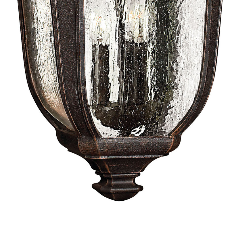 Trafalgar 3 -Bulb 24.75" H Outdoor Hanging Lantern, Museum Black, Incandescent, No