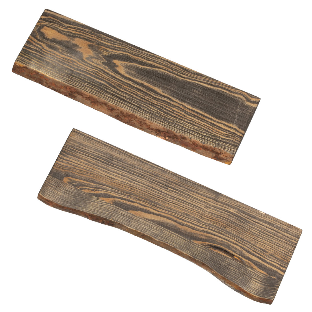 Arzona Pine Solid Wood Live Edge Shelf (Set of 2) Loon Peak®