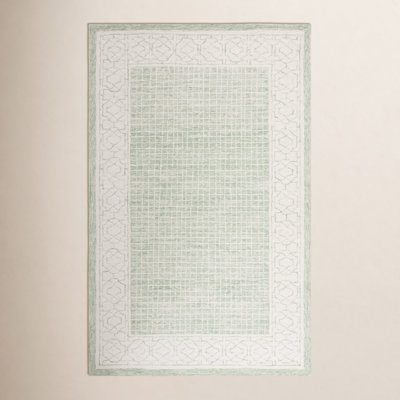Hand-Tufted Geometric Wool Rug