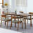 Nut-brown Rectangular Solid Wood Dining Table-1730151562
