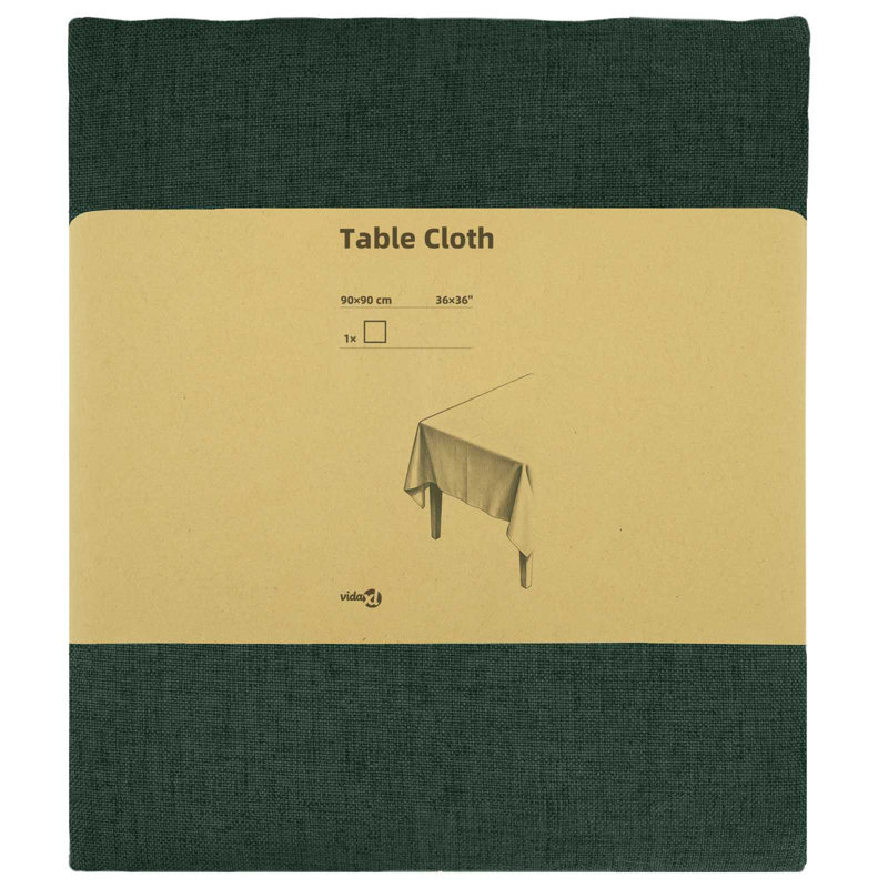  Table Cloth Tablecloth Dining Cover Kitchen Living Room Polyester Decor, Dark Green, 1