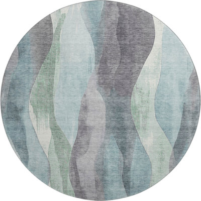 Premium Machine Washable Prado AMF1989 Waves Rug