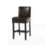 Tabouret de comptoir de 26 po en cuir brun