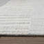 Tapis rayé gris en laine touffeté à la main-1463016394