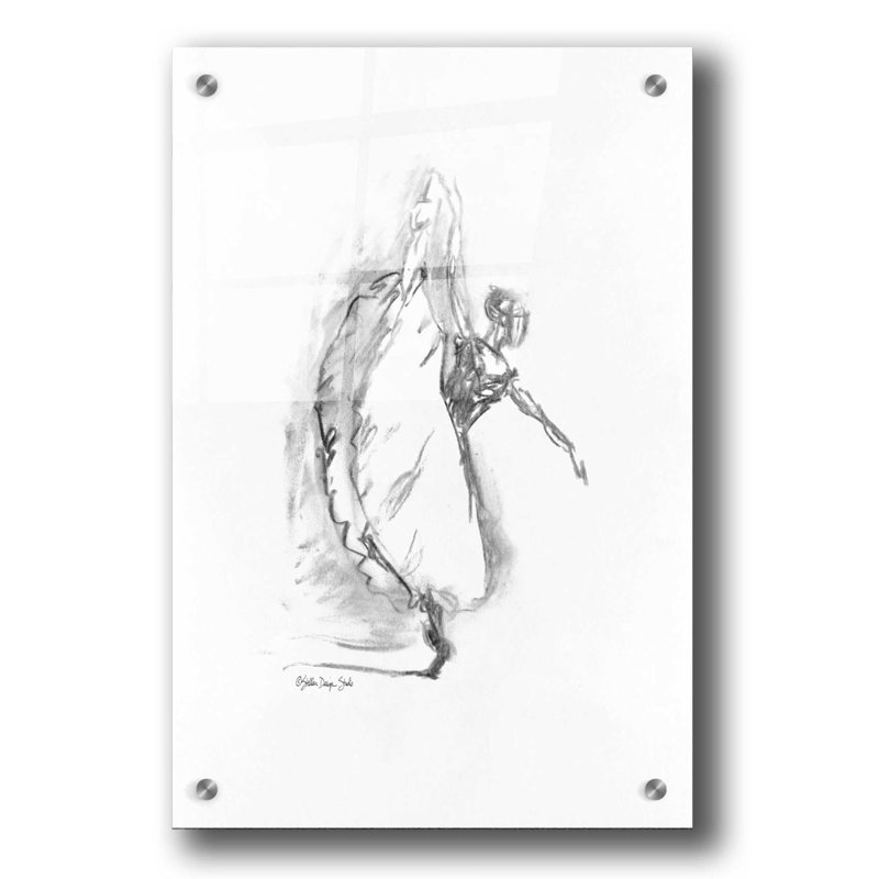 «Dance figure 4» par Stellar Design Studio, art mural en verre acrylique, H 36 po x l 24 po x P 0,2 po