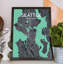 Seattle City Map - Unframed Graphic Art Print on Paper-1016934307-1016934312