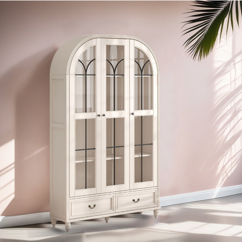 Bibliothèque arquée, (4 tablettes) H 70,87 po x l 57,87 po x P 15,75 po