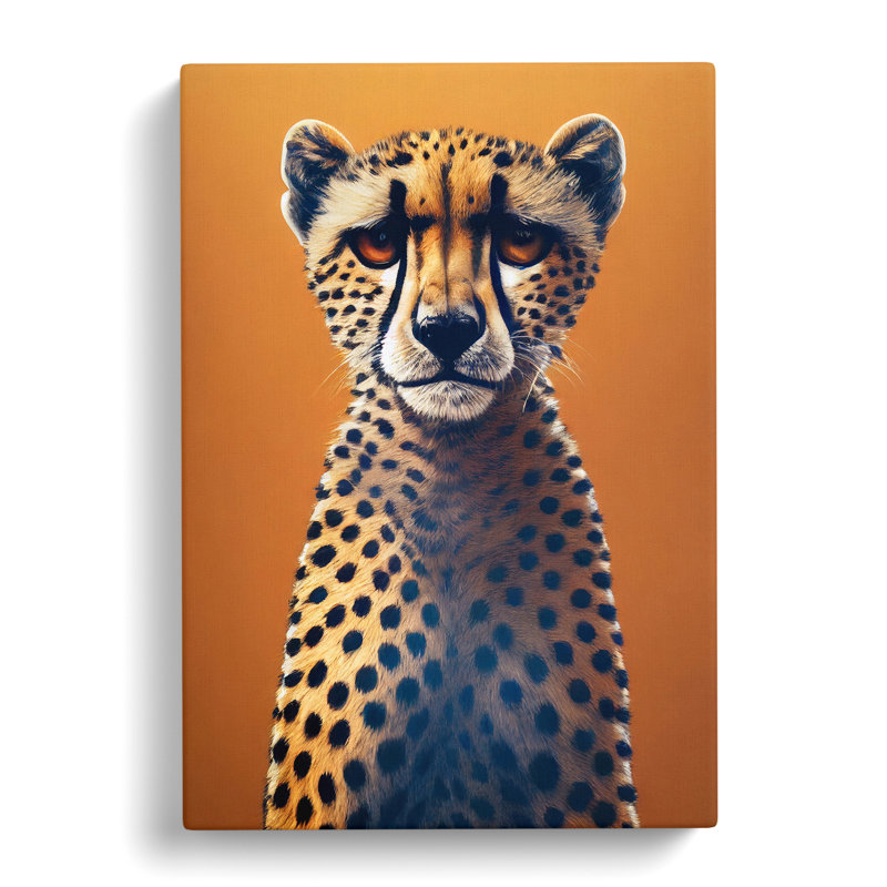 Cheetah Bauhaus - Wrapped Canvas, 50cm H x 35cm W x 3cm D