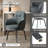 17.7"H Modern Two-Tone Upholstered Swivel Dining Armchair-543018624