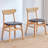 La chaise de salle à manger élégante et durable en bois massif, le petit dossier incurvé, le coussin en polyuréthane et la belle forme s'agencent parfaitement à n'importe quelle pièce et à un usage quotidien-917072013-917072002
