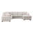Multi - Functional L - Shaped Corner Sofa With Storage & Convertible Bed Features