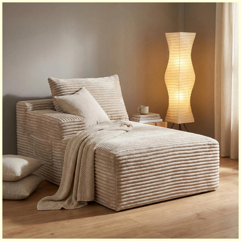 Canapé modulaire en velours côtelé Camel, chaise d'appoint sans accoudoirs pour salon, Camel
