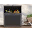 Boîte de rangement pour terrasse extérieure - Armoire en résine durable, imperméable et verrouillable pour terrasse et jardin 30 gallons