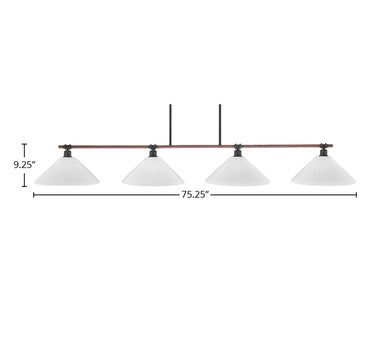 Luminaire suspendu 4 lumières Kaolan, Blanc