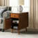 Quintavion 14"W Mid-Century Modern End Table With Storage And Built-In Outlets