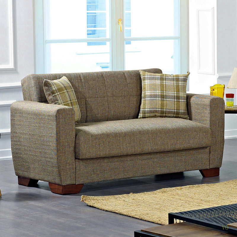 Causeuse convertible avec rangement Loveseat Sofa Collection, Brun