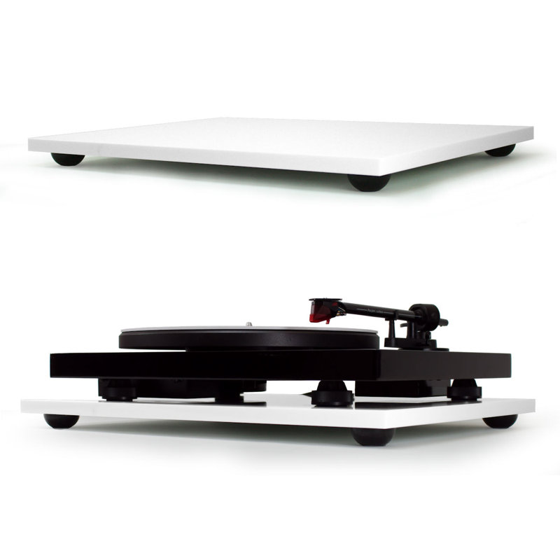 Turntable / Speaker Isolation Platform Shock Absorption Pad Acrylic, White