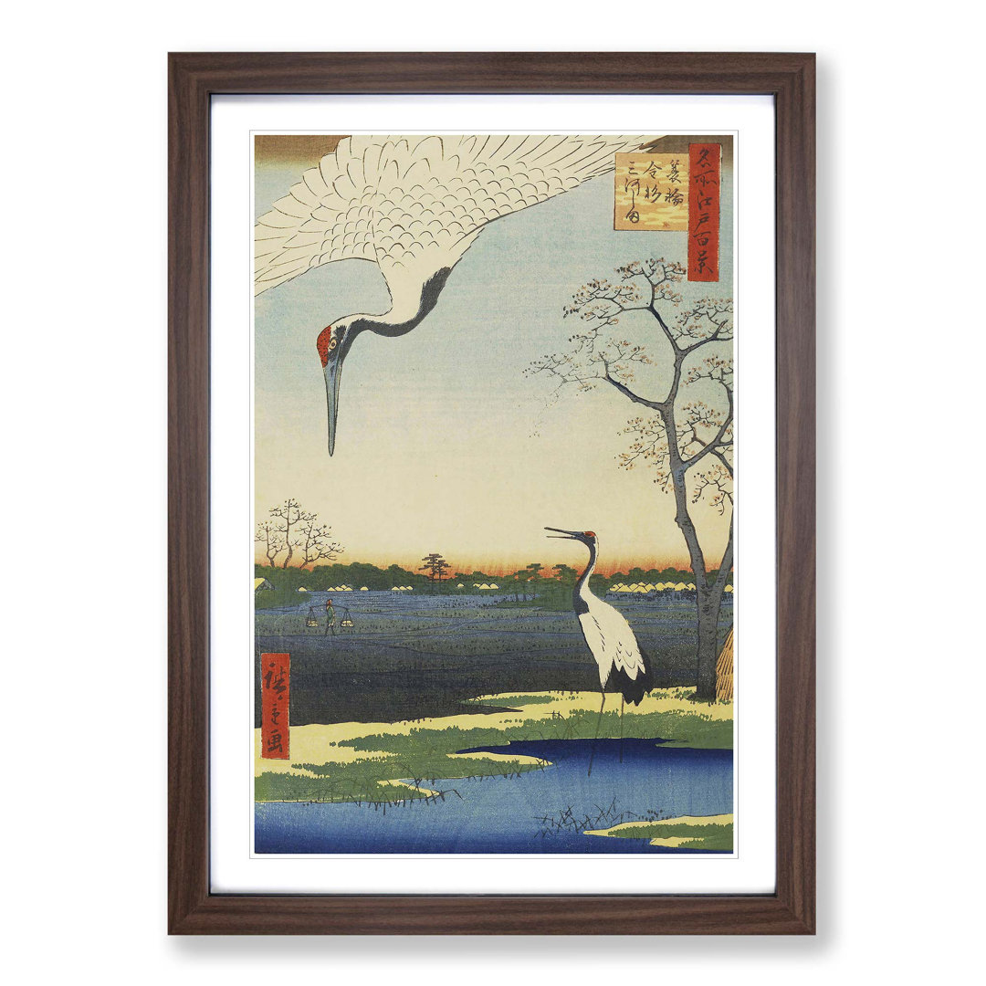 Japanese Oriental Kanasugi by Utagawa Hiroshige - Framed Print