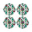 Jewel Box Emeralds Vegan Leather Round Beaded Placemat-1229502249