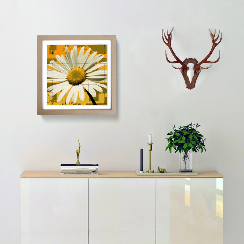 Daisy Constructivism No.4 - Framed Print, Oak