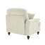 Canapé en chenille LSF avec 1 coussin - blanc beige-917480803
