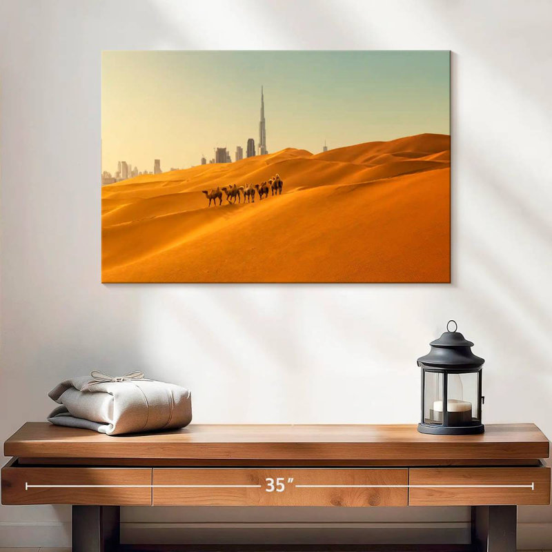 Alvord Camels In Dubai, 16" H x 24" W