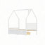 Cadre de lit Montessori avec 2 tiroirs de rangement, lit en bois en forme de maison avec tête de lit, sommier non requis, montage facile-134067900-134067901