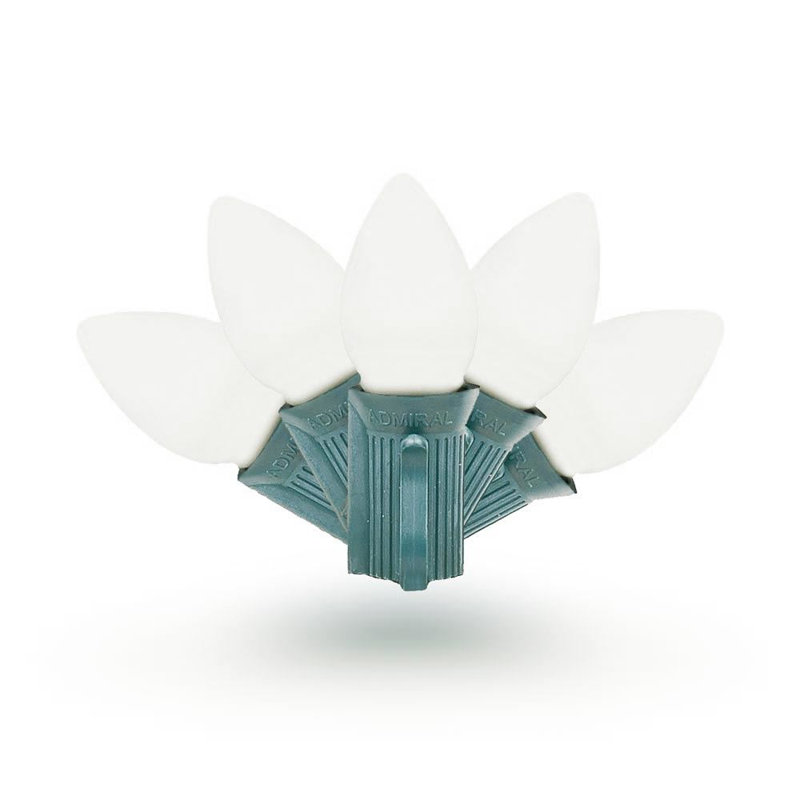Ampoules en céramique à del en céramique pour c7 de noël d’extérieur, Blanc