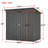 6x4 ft All-Weather Outdoor Storage Shed – Black, with Hinged Door & Padlock-121341898-121341900