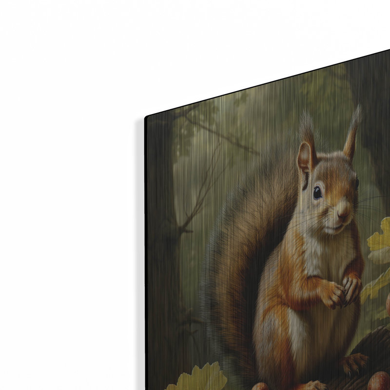 Art mural luxueux «Grey Squirrel In The Woods» par Momart, H 24 po x l 16 po