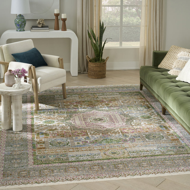 Nourison Vintage Harmony 8'10" x 11'2" Multicolor Bohemian Indoor Rug, Rectangle 8'10" x 11'2"