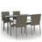 Roarke Wicker Patio Dining Set with Rectangular Table , Cushions Included-1906276412-1906276413-1900536184