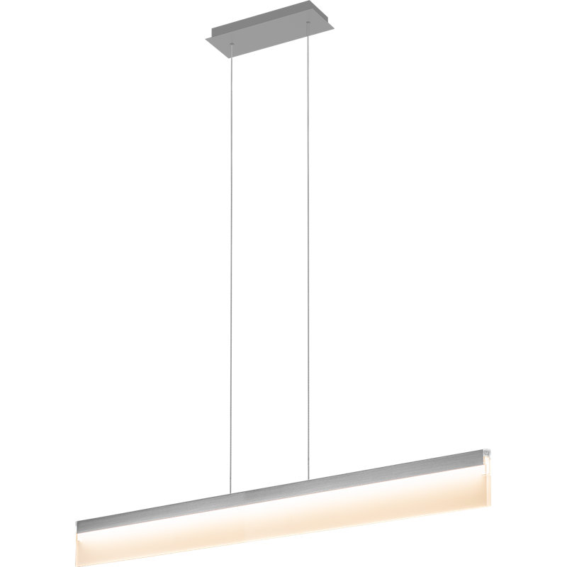 Luminaire suspendu 1 lumière DEL Dhanvi, Aluminium brossé