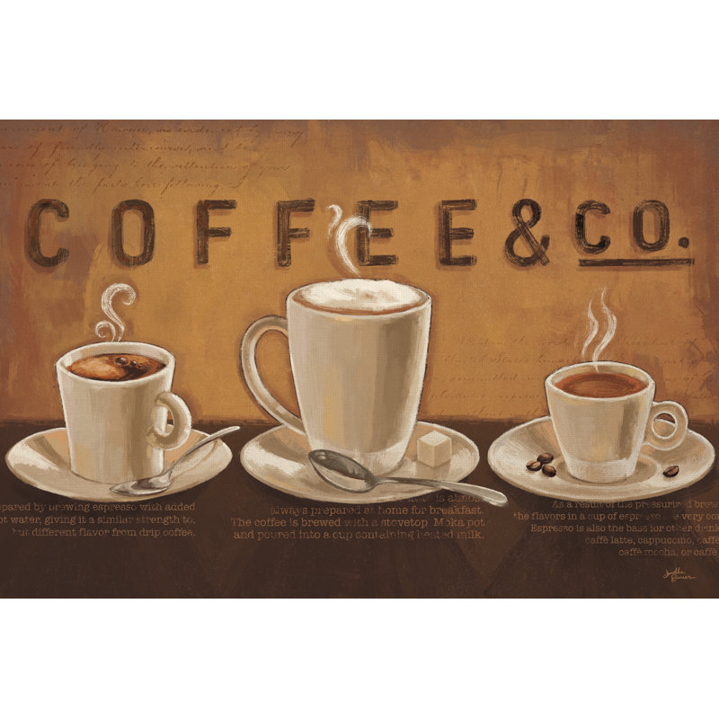 Coffee and Co VI by Janelle Penner - Graphic Art Print, 20cm H x 30cm W, Black Floater Framed